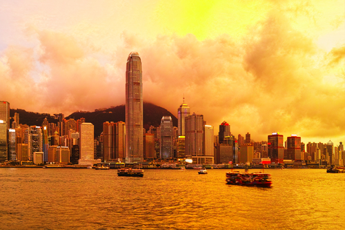 Sunset,Hong,Kong